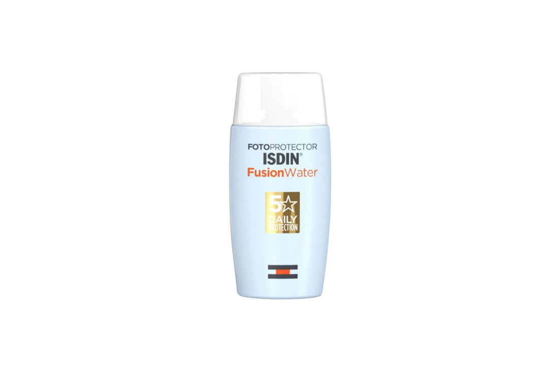 Foto del envase del isdin fotoprotector fusion water.